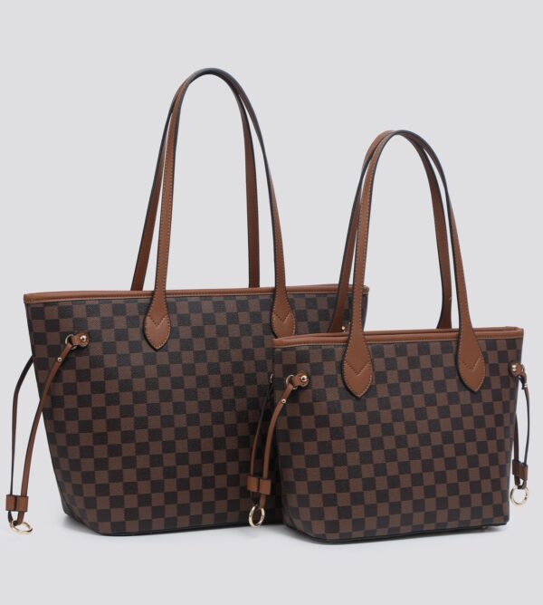 Faux Leather Tote Bag Set of 2 # 1937