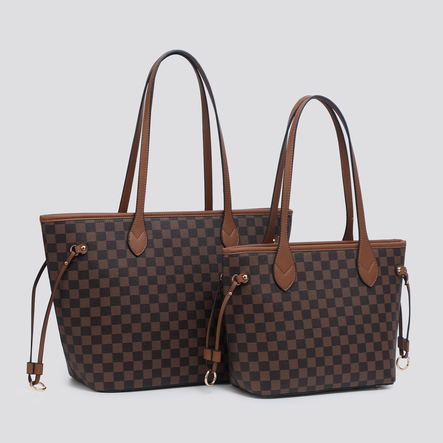 Faux Leather Tote Bag Set of 2 # 1937