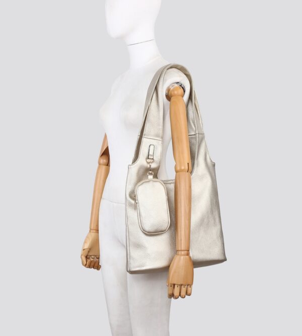 Soft Vegan Leather Shoulder Bag with a Matching Purse # 3398