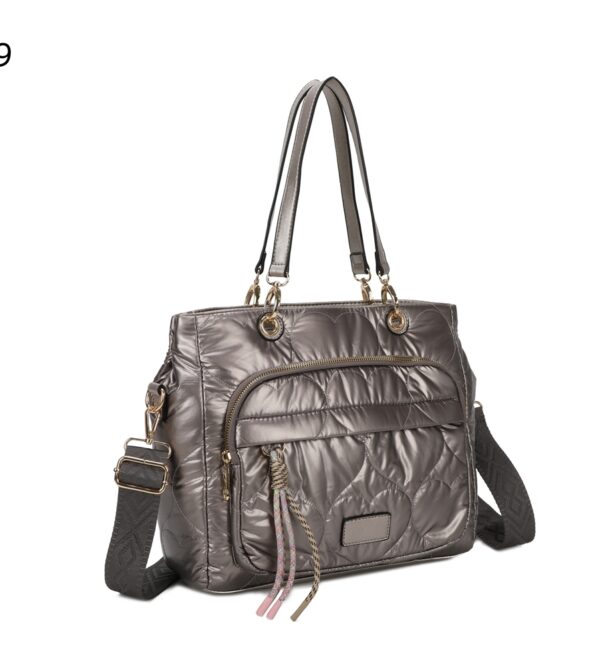 Quilted and Padded Polyamide Fabric Handbag # 24019