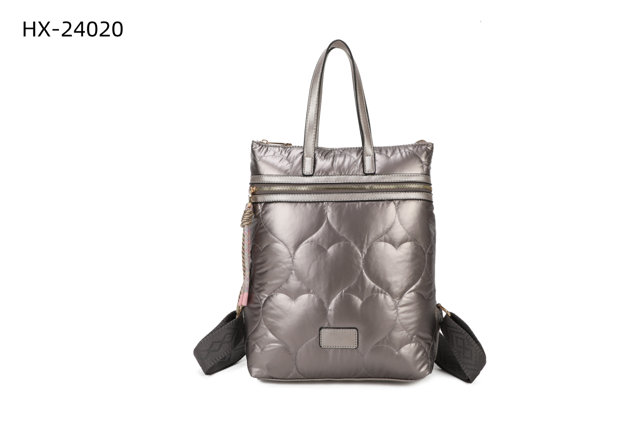 Quilted and Padded Polyamide Fabric Tote Bag Rucksack # 24020