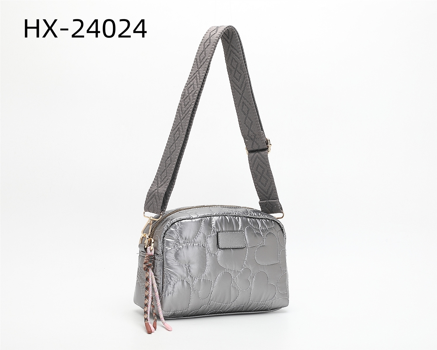 Quilted and Padded Polyamide Fabric Handbag # 24024