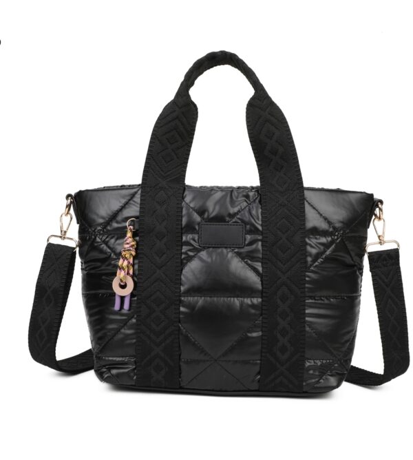 Quilted and Padded Polyamide Fabric Handbag # 24025