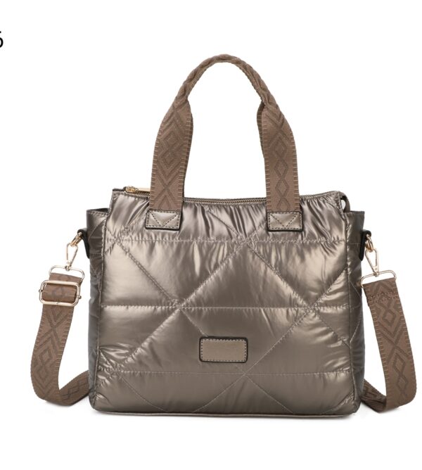 Quilted and Padded Polyamide Fabric Handbag # 24026
