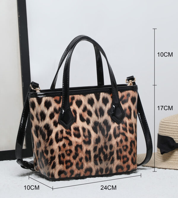 Leopard Print Patent Crossbody Bag # 25463