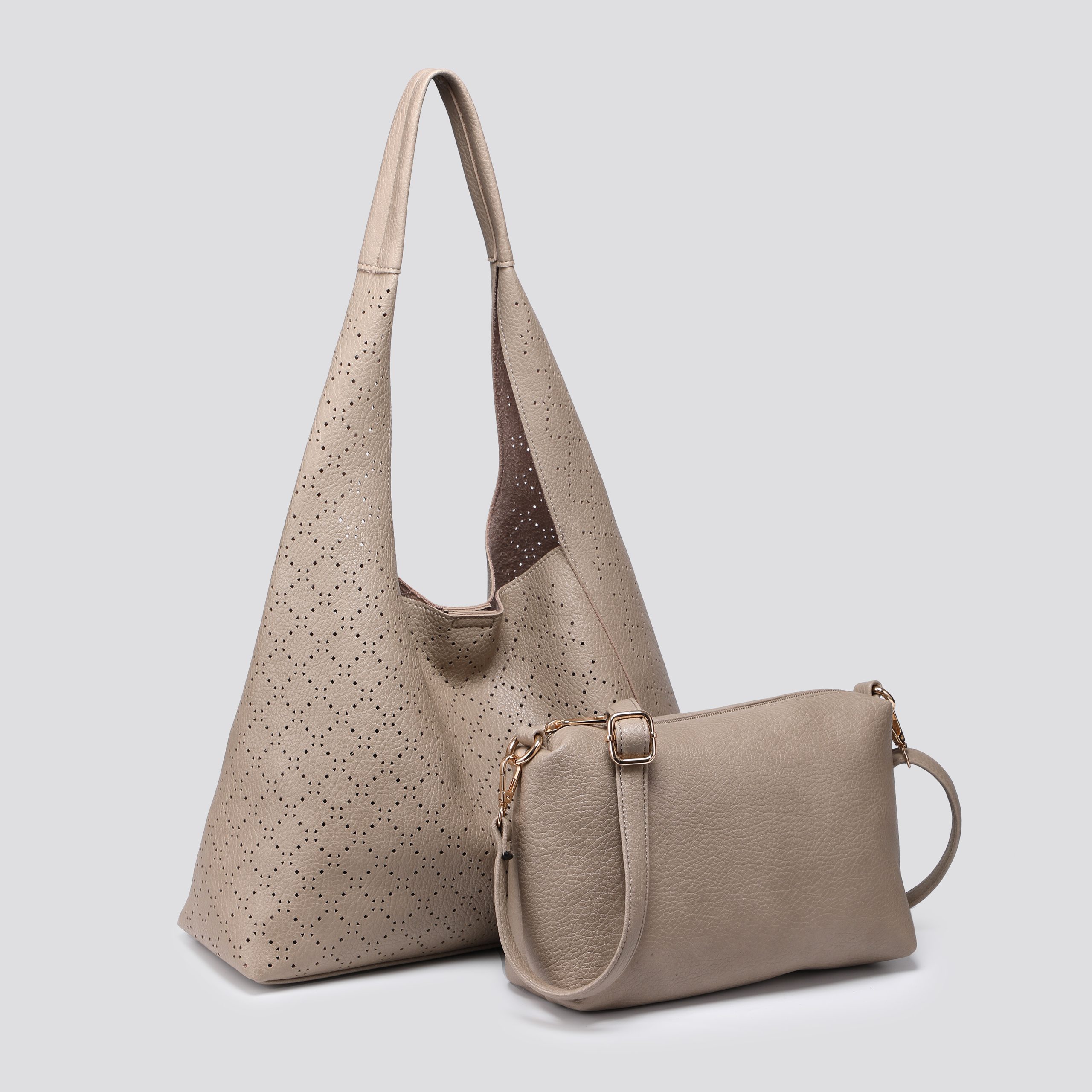 Faux Leather Slouch Bag #3441