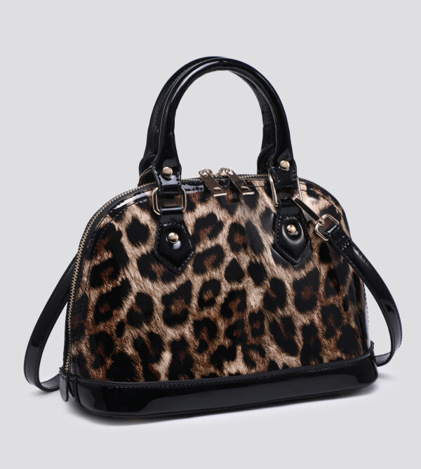 Leopard Print Patent Tote Bag # 25443