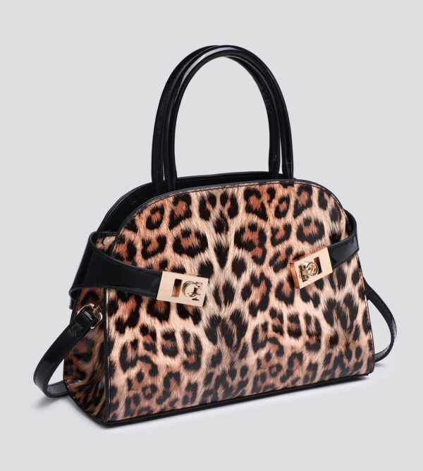 Leopard Print Patent Tote Bag # 25461