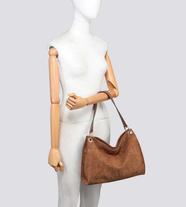25453 Vegan Suede Slouch Bag
