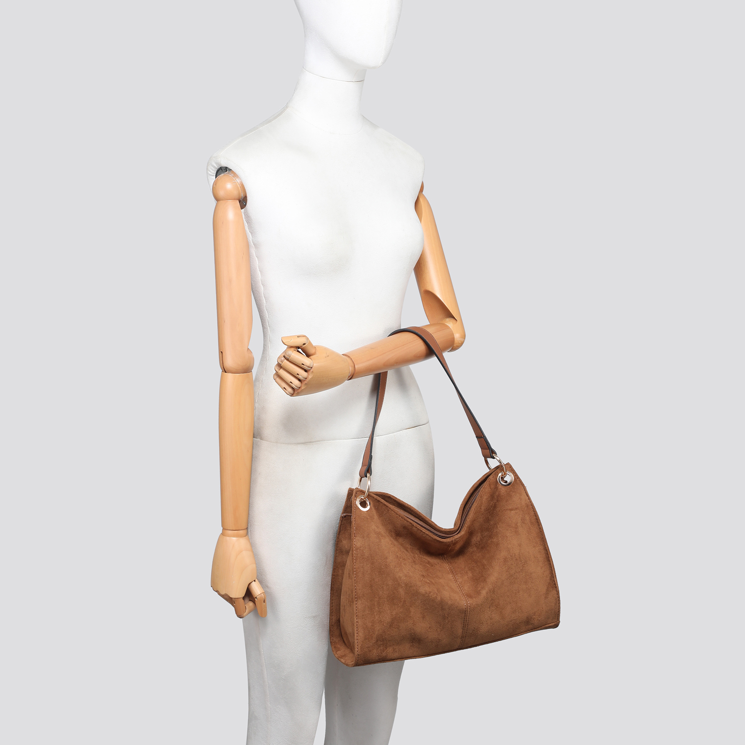 25453 Vegan Suede Slouch Bag