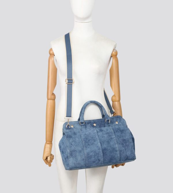 25038  Denim Tote Bag