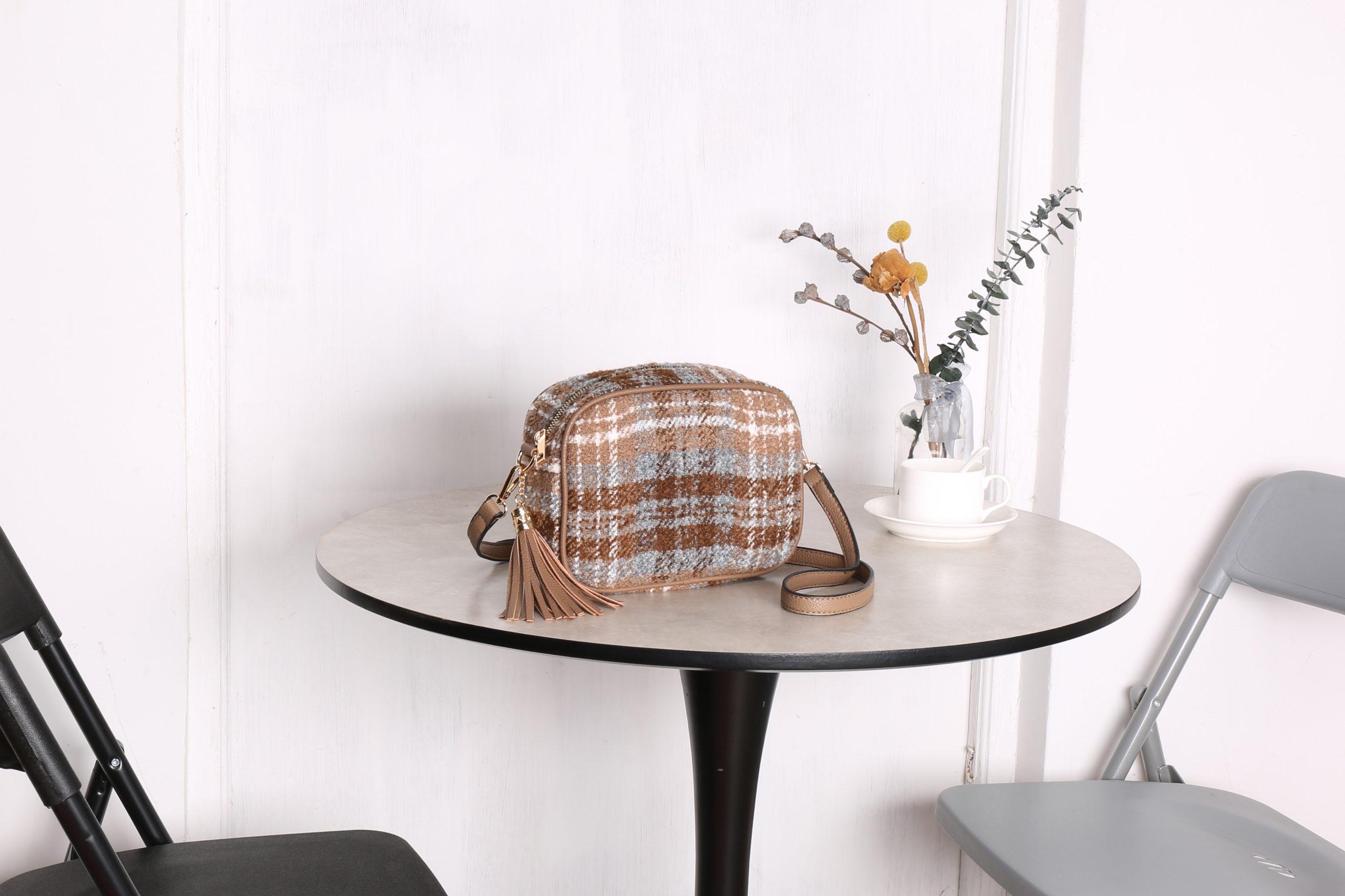 8096CK Tartan Camera Bag