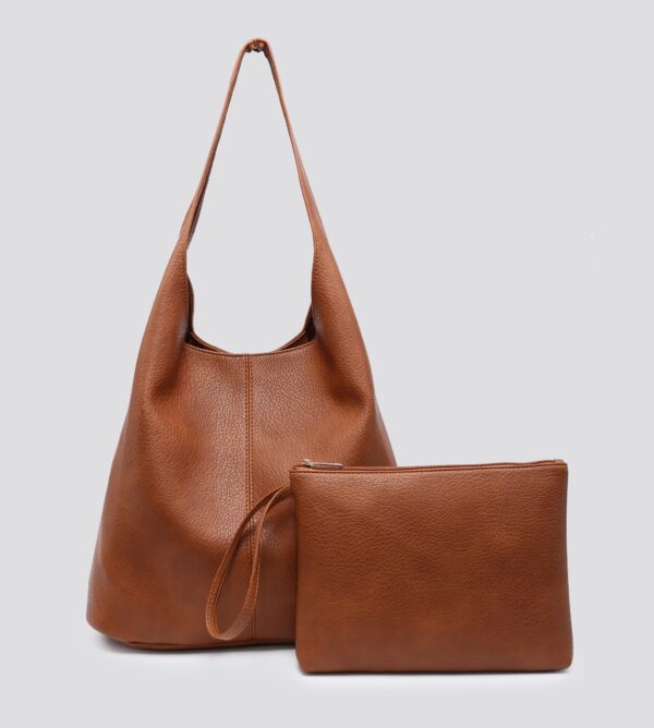 Leather Look Slouch Bag - Bag in a Bag Set - # 3349