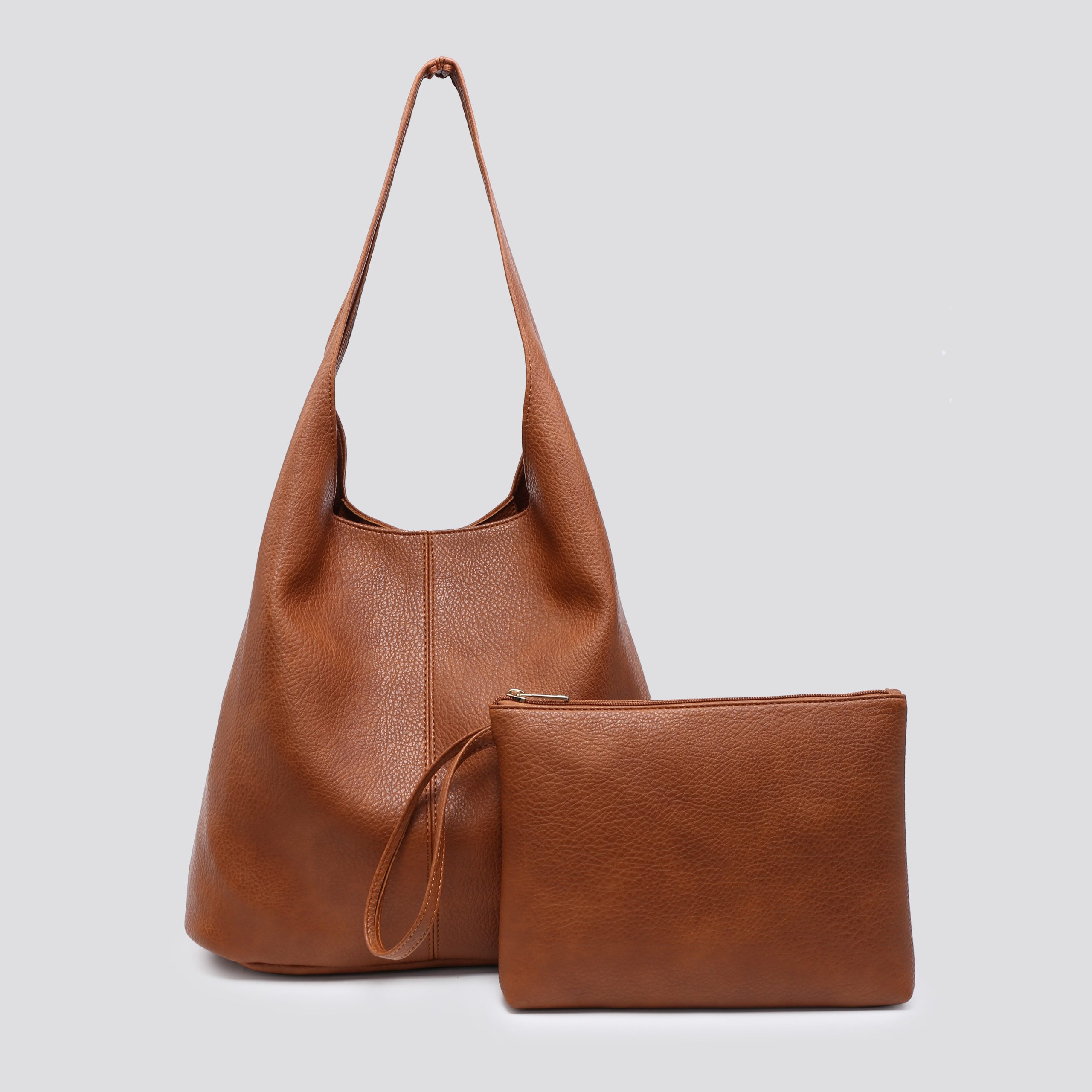 Leather Look Slouch Bag - Bag in a Bag Set - # 3349