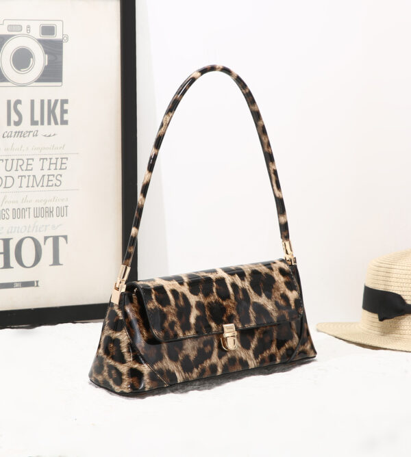 T-218 Leopard Print Top Handle Bag