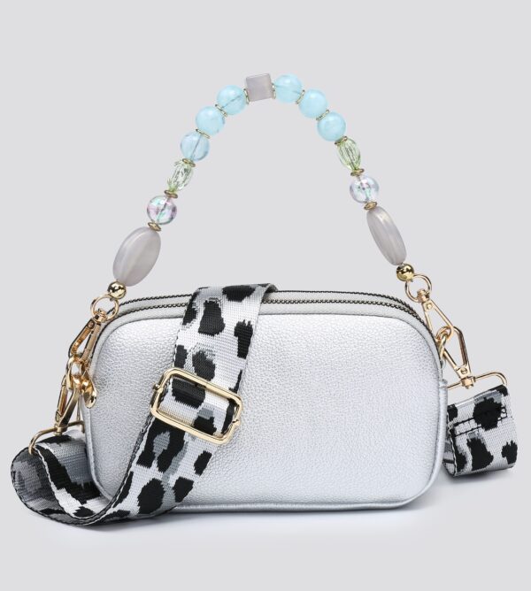 3314  Mini Crossbody Bag with a Guitar Strap and a Chain