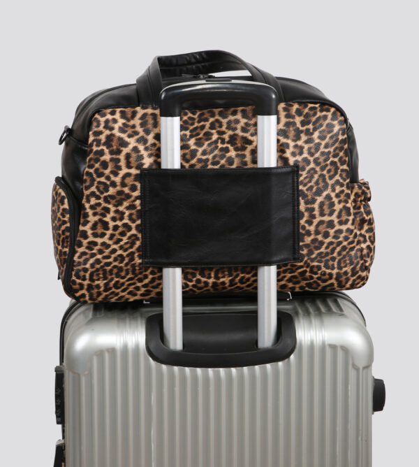 25435  Leopard Print Cabin Bag Duffle Bag
