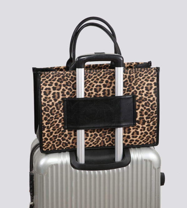 25436  Leopard Print Cabin Bag Duffle Bag