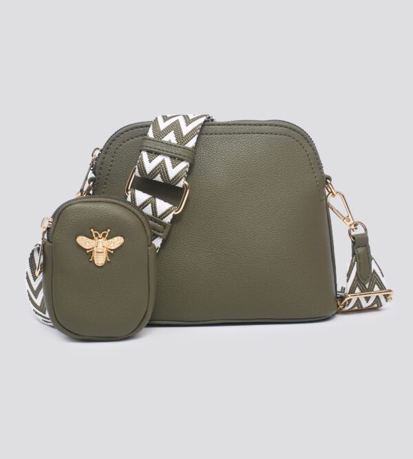 Faux Leather Crossbody Bag With a Coin Purse # 3312