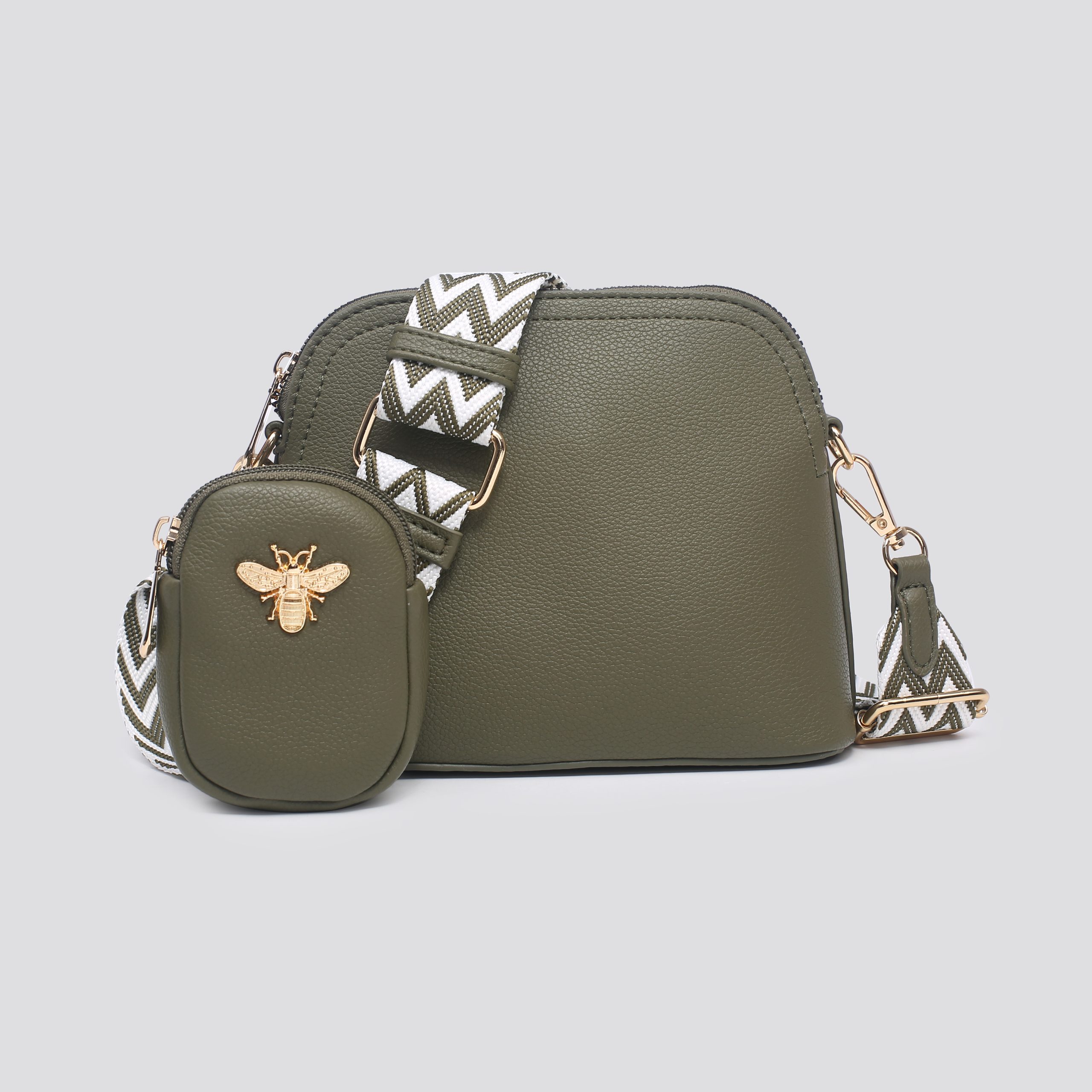 Faux Leather Crossbody Bag With a Coin Purse # 3312