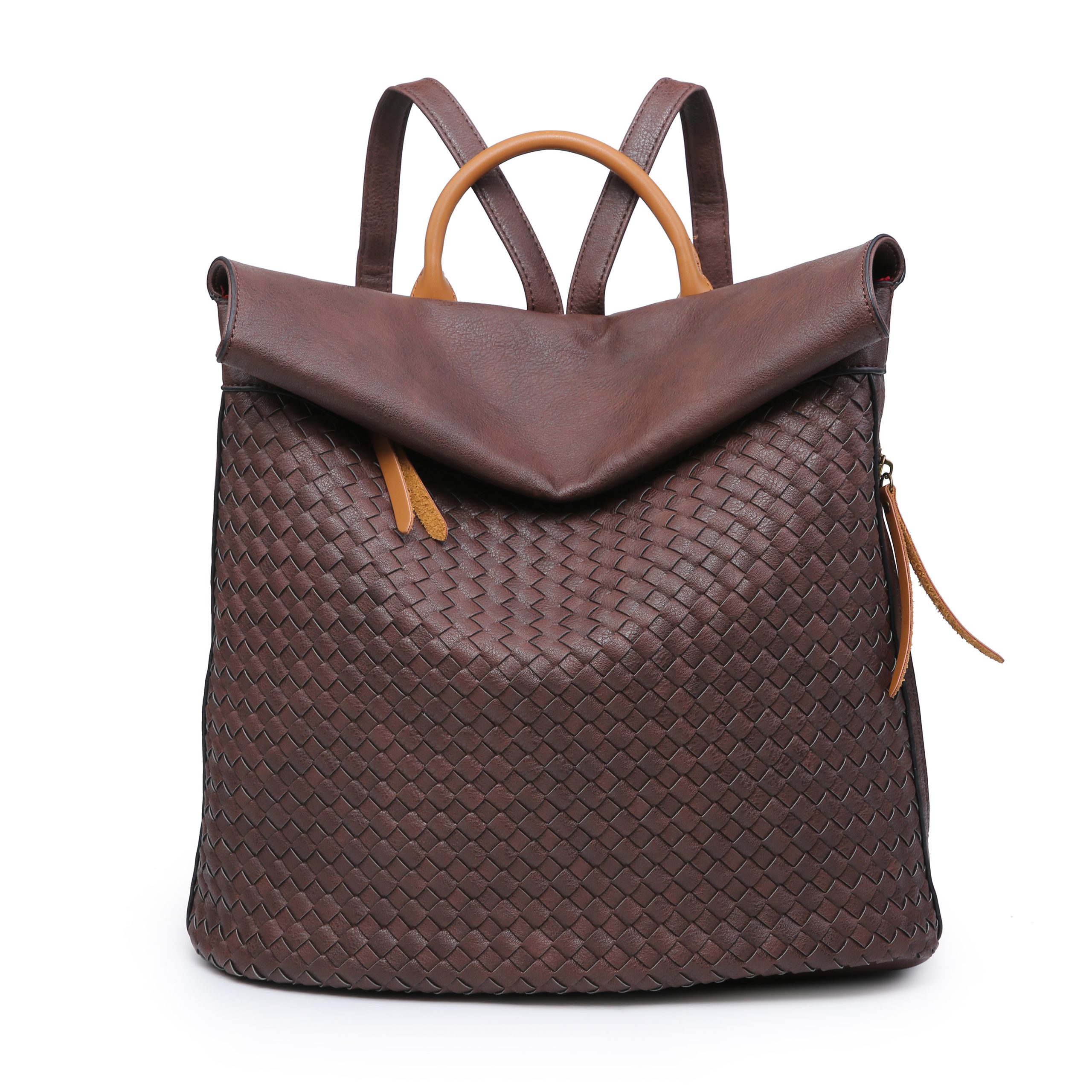 Woven Vegan Leather Rucksack # JNY902