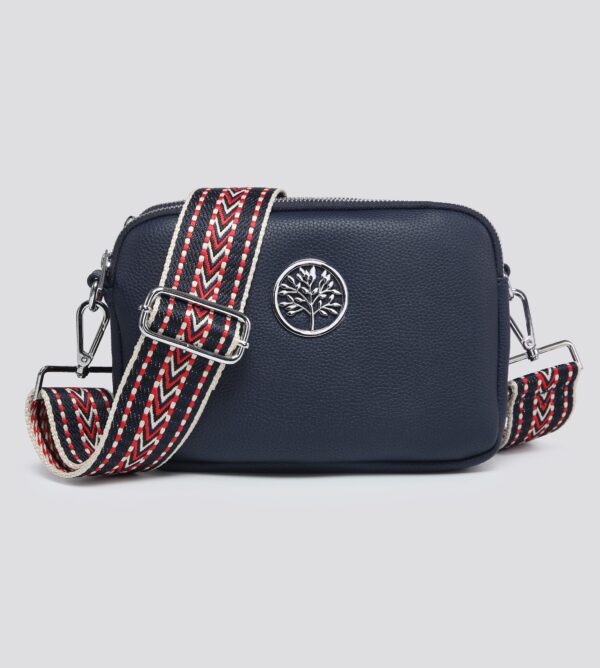 Double Compartment Soft Leather Look Crossbody Bag # 3187