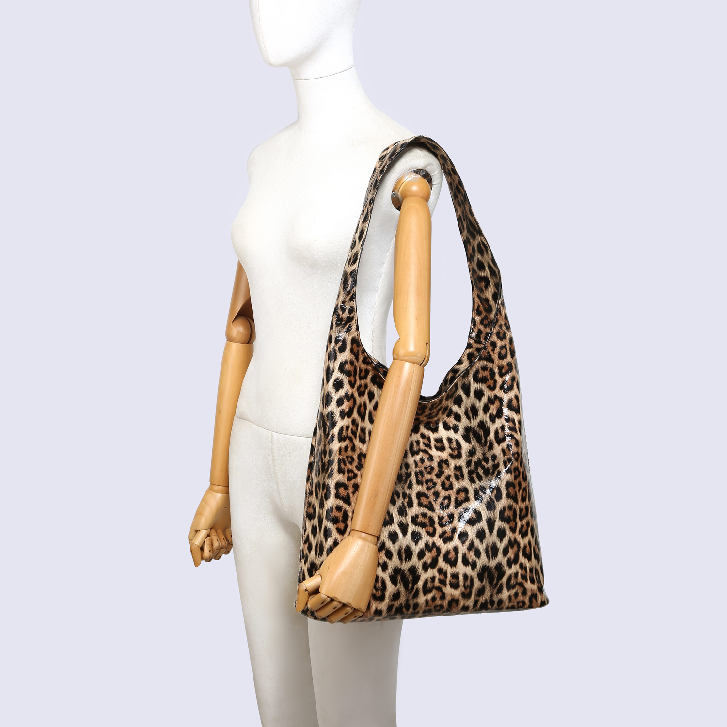 25449  Leopard Print Slouch Bag