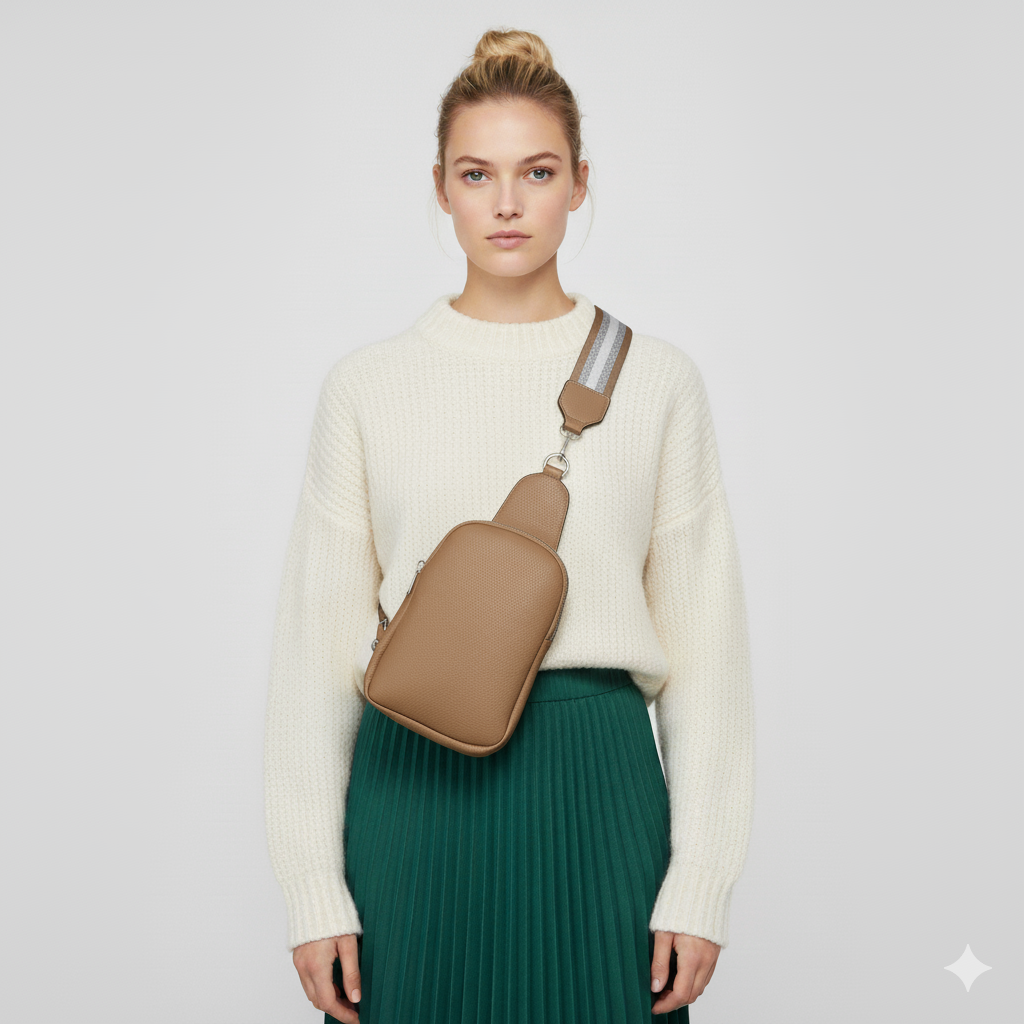 3142 Double Compartment Crossbody Bag